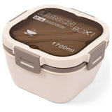 Eazy Kids 5 Compartment Lunch Box With Utensils 1700ml - White