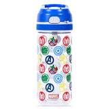 Eazy Kids Marvel Avengers Tritan Water Bottle with Lockable Push button and Carry Handle 420ml - Blue