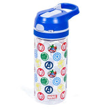 Eazy Kids Marvel Avengers Tritan Water Bottle with Lockable Push button and Carry Handle 420ml - Blue