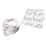 Eazy Kidds Muslin Swaddle and Bib Set – XL Size - Milk Bottle
