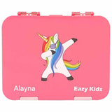 Eazy Kids 6 & 4 Convertible Bento Lunch Box - Unicorn Pink