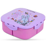 Eazy Kids Square 1000ml Bento Lunch Box - Rabbit Pink