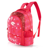 Eazy Kids Tropical School Backpack Bag With Lunch KIt Set - Pink (Set of 4)