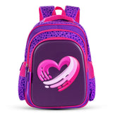 Eazy Kids Love & Hugs School Bag 16Inch - Purple