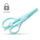 Eazy Kids School Scissors for Kids with Lock– Blue