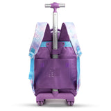 Eazy Kids Mermaid Trolley School Bag Combo Set - Purple (Set of 4)