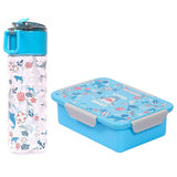 Eazy Kids Shark Lunch Box and Tritan Water Bottle 450ml - Blue
