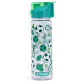 Eazy Kids Soccer Tritan Water Bottle With Flip lid and Sipper 650ml - Green
