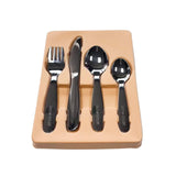 Eazy Kids Stainless Steel Cutlery Set With Grey Silicon Pouch - 4Pcs