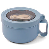 Eazy Kids Stainless Steel Lunch Box With Folding Spoon 850ml - Blue