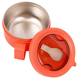 Eazy Kids Stainless Steel Lunch Box With Folding Spoon 850ml - Pink