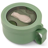 Eazy Kids Stainless Steel Lunch Box With Folding Spoon 850ml - Green