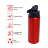 Eazy Kids Stainless Steel Sports Water Bottle 700ml - Red