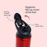 Eazy Kids Stainless Steel Sports Water Bottle 700ml - Red