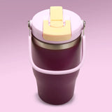 Hydrobrew Vacuum Insulated Tumbler With Handle 500ml - Purple