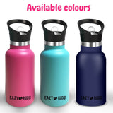 Eazy Kids Stainless Steel Water Bottle 350ml - Blue