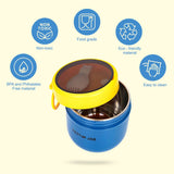 Eazy Kids Steel Lunch Box With Folding Spoon - Blue