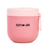 Eazy Kids Steel Lunch Box With Folding Spoon - Pink