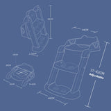 Eazy Kids Step Stool Foldable Potty Trainer Seat - Blue