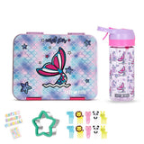 Eazy Kids Mermaid Tritan Lunch Box with Water Bottle 420ml - Purple