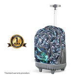 Eazy Kids 18" Trolley Backpack With Water Bottle, Lunch Bag and Pencil Case-T Rex