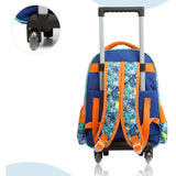 Eazy Kids Dinosaur 16Inch Trolley School Bag, Lunch Bag And Pencil Case - Orange (Set of 3)