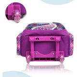 Eazy Kids Mermaid 16Inch Trolley School Bag, Lunch Bag & Pencil Case  - Purple (Set of 3)