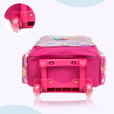 Eazy Kids Unicorn 16Inch Trolley School Bag, Lunch Bag And Pencil Case - Pink (Set of 3)