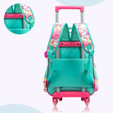 Eazy Kids Unicorn 16Inch Trolley School Bag, Lunch Bag And Pencil Case - Pink (Set of 3)