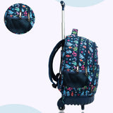 Eazy Kids Cacti 18Inch Trolley School Bag, Lunch Bag & Pencil Case - Blue (Set of 3)