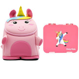Nohoo Unicorn 3D  Bag With Bento Lunch Box - Pink
