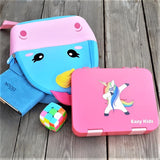 Nohoo Unicorn Bag With Bento Lunch Box - Pink