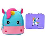 Nohoo Unicorn Bag With Bento Lunch Box - Purple