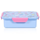 Eazy Kids Unicorn 4 Compartment Convertible Bento Lunch Box - Pink