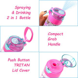 Eazy Kids Unicorn Tritan Water Bottle With Flip lid and Sipper 650ml - Pink