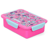 Eazy Kids Unicorn Lunch Box Set And Tritan Water Bottle with 2in1 drinking Flip Lid And Sipper 650ml - Pink