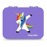 Eazy Kids Unicorn Bento Boxes With Insulated Lunch Bag - Purple