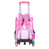 Eazy Kids Unicorn School Bag With Trolley - Princess Pink