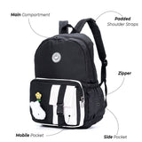 Eazy Kids Vogue School Bag 17Inch - Black