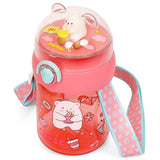 Eazy Kids Water Bottle 580ml With straw - Rose Red