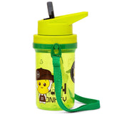 Eazy Kids Water Bottle 500ml With Straw And Strap - Green