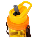 Eazy Kids Water Bottle 500ml With Straw And Strap - Yellow