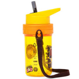 Eazy Kids Water Bottle 500ml With Straw And Strap - Yellow