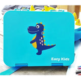 Eazy Kids Bento Dino Lunch Box With Sandwich Cutter - Blue