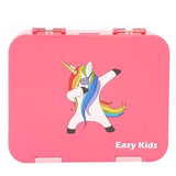 Eazy Kids Unicorn Bento Lunch Box With Sandwich Cutter- Pink