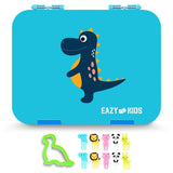 Eazy Kids Dino Bento Lunch Box With Sandwich Cutter - Blue