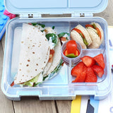 Eazy Kids Super Shark Bento Boxes With Insulated Lunch Bag - Blue