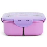 Eazy Kids Square Bento Lunch Box - Butterfly Purple