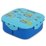 Eazy Kids Construction Square Bento Lunch Box - Blue