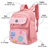 Eazy Kids Unicorn Planet School Bag 18Inch With Pencil Case - Pink